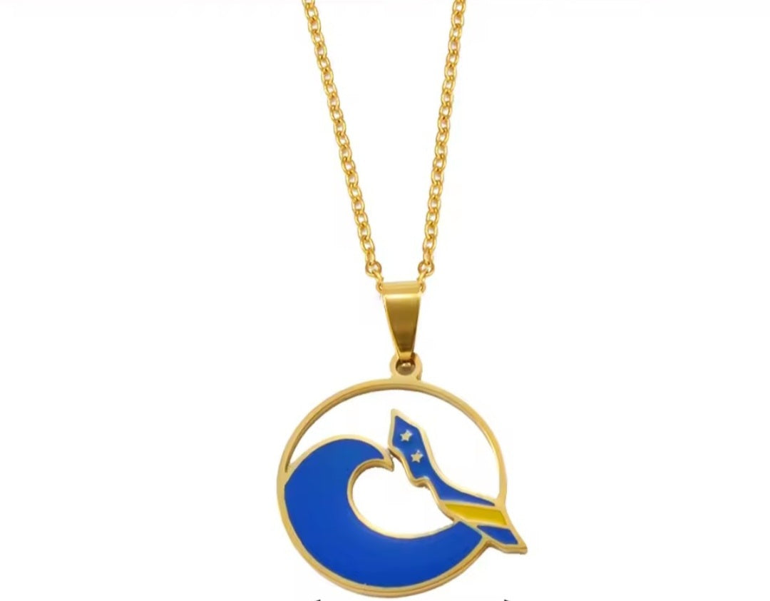 Curaçao ketting- Blue wave