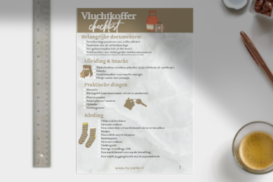 Vluchtkoffer checklist